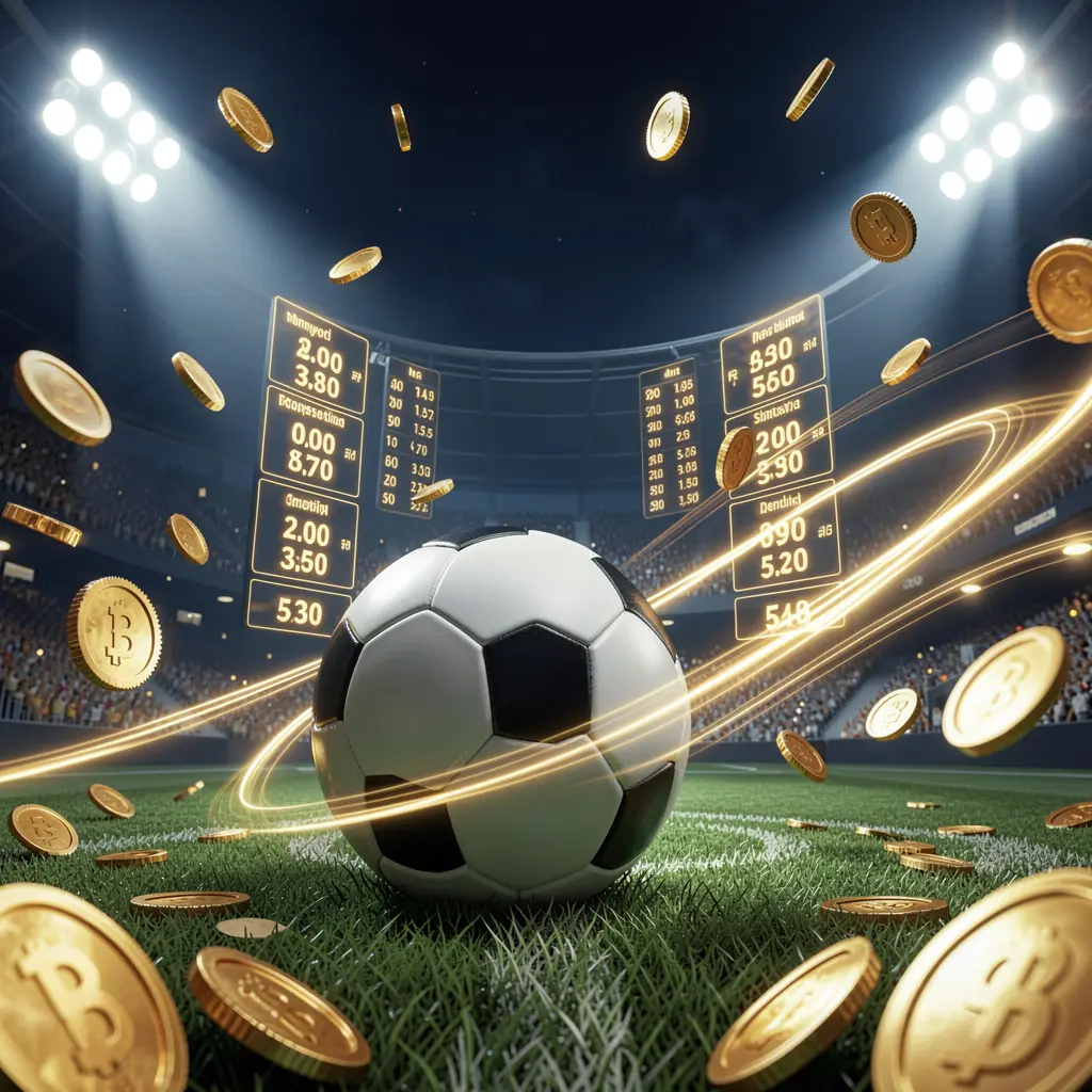 TK567 sports betting hero banner showing a football stadium at night with bright floodlights, a soccer ball on green grass, glowing odds panels, golden coins, and dynamic light trails in a premium dark blue and gold cinematic 3D render TK567 sports betting hero banner showing a football stadium at night with bright floodlights, a soccer ball on green grass, glowing odds panels, golden coins, and dynamic light trails in a premium dark blue and gold cinematic 3D render